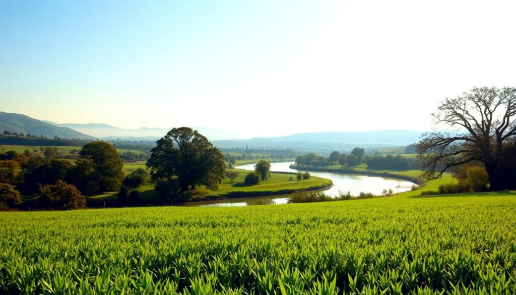 A tranquil, serene landscape with a lush, verdant field in the foreground, gently swaying under a warm, golden sunlight. In the middle ground, a meandering river reflects the azure sky, its banks lined with towering, ancient oak trees. In the distance, rolling hills fade into a hazy horizon, their silhouettes softened by a gentle mist. The overall atmosphere conveys a sense of calm, security, and financial stability, setting the stage for the viewer's exploration of the concept of a financial cushion. A tranquil, serene landscape with a lush, verdant field in the foreground, gently swaying under a warm, golden sunlight. In the middle ground, a meandering river reflects the azure sky, its banks lined with towering, ancient oak trees. In the distance, rolling hills fade into a hazy horizon, their silhouettes softened by a gentle mist. The overall atmosphere conveys a sense of calm, security, and financial stability, setting the stage for the viewer's exploration of the concept of a financial cushion.